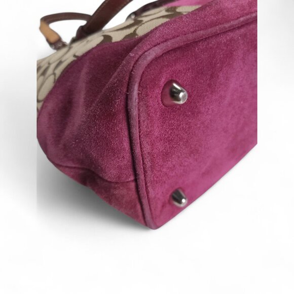 COACH Vintage Carryall Satchel in pink and signature wallet set - Picture 14 of 15